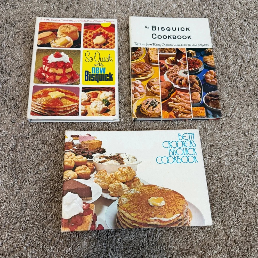 Betty Crocker Vintage Bisquick Cookbooks Lot of 3 1964 1967 1971 Small Spiral